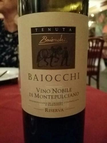 2018 Tenuta Baiocchi Vino Nobile Di Montepulciano Riserva Vivino US