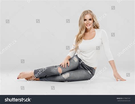 Beautiful Woman Blonde Curly Hair Sexy Stock Photo 577867147 Shutterstock