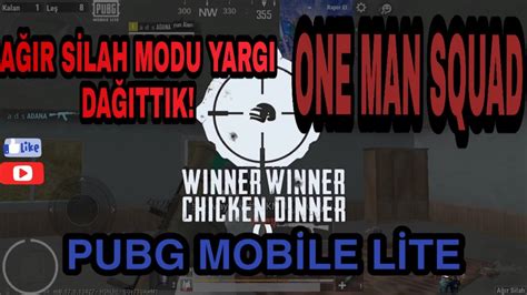 YAPIYORUZ BU SPORU AĞIR SİLAH MODU ONE MAN SQUAD PUBG MOBİLE LİTE