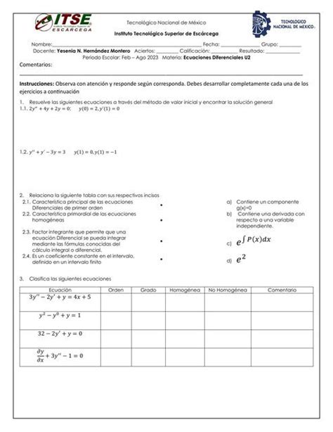 Examen de Ecuaciones Diferenciales Josué Abiel Cruz Ramirez uDocz