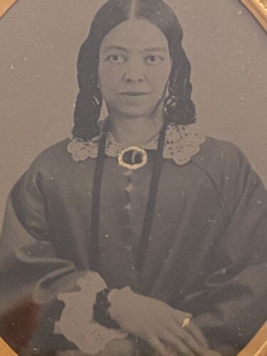 Original Ambrotype African American Woman Gorgeous Tinted 1 6 Plate