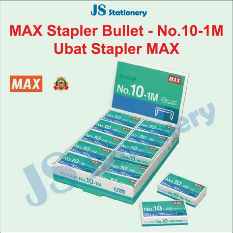 MAX No 10 1M Staples Bullet Stapler Refill Dawai Kokot Ubat Stapler