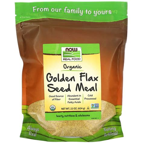 Now Foods Real Food Organic Golden Flax Seed Meal 22 Oz 624 G Iherb