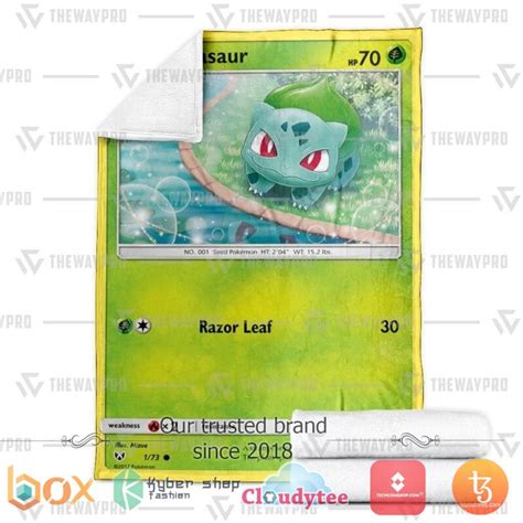 HOT Anime Pokemon Bulbasaur Shining Legends Blanket Express Your