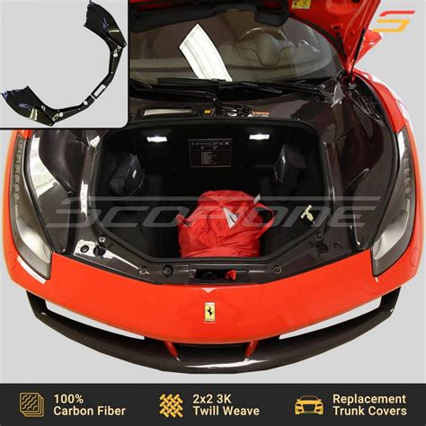 Scopione Carbon Fiber Side Bonnet Trunk Covers For Ferrari Gtb Spider