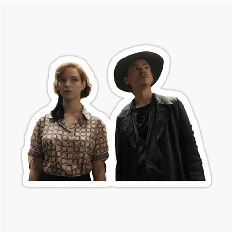 Beth Harmon And Benny Watts Stickers Sticker For Sale By Letterinee