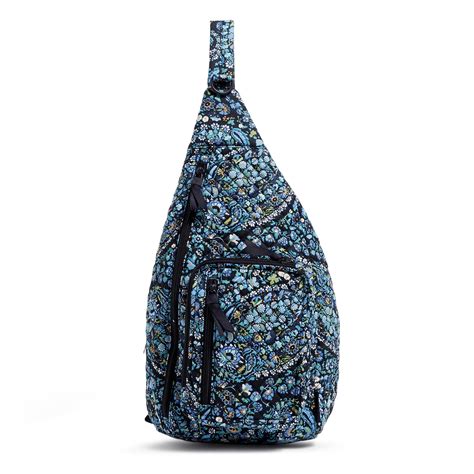 Vera Bradley Womens Cotton Sling Backpack Dreamer Paisley