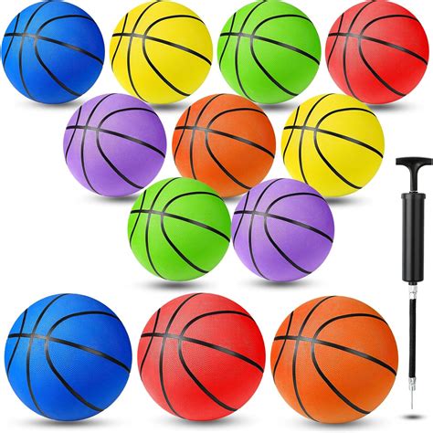Jerify 12 Pack Rubber Basketballs Bulk Indoor Outdoor