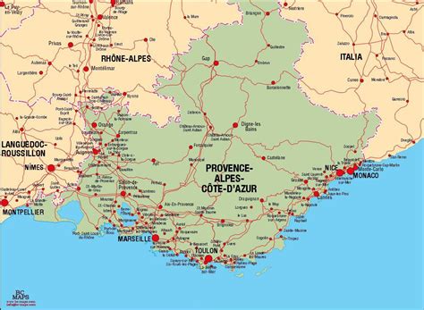 carte du sud de la france cote azur vacances arts guides voyages