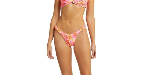 Kulani Kinis Retro Thong Bikini Bottoms In Pink Lyst