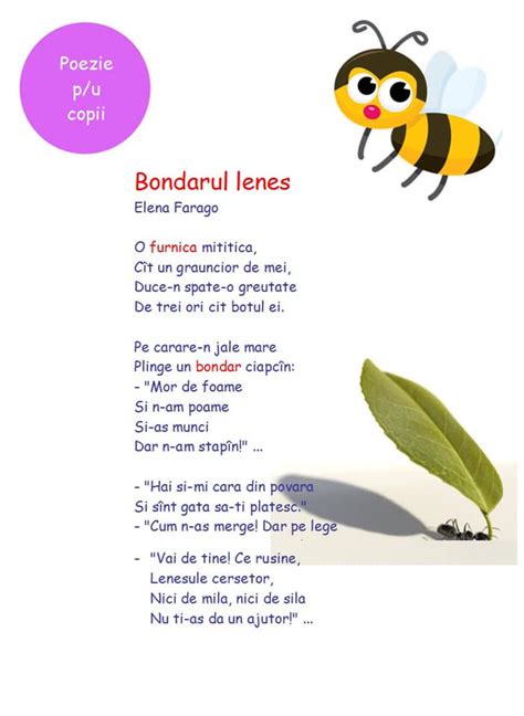 Poezii Despre Insecte Gradinita Virtuala