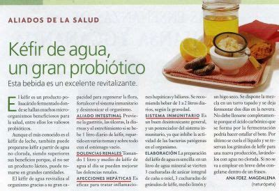 Lácteos Beneficios para la salud Kefir de agua Fortalece el sistema