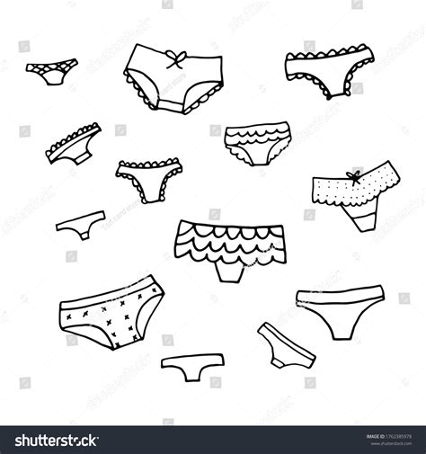 Lingerie Doodle Set Vector Underwear Background Stock Vector Royalty Free