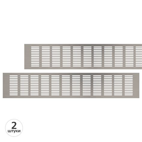 Вентиляционная решетка Благовест 100x500, матовый металл (2шт.) – цена ...
