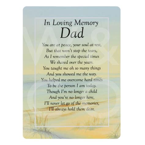 Graveside Memorial Cards Loving Memory Of Dad Celebrate