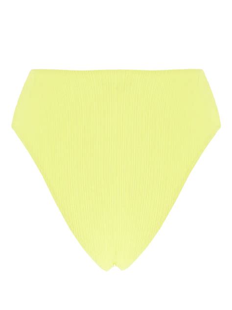 Frankies Bikinis plissé effect Bikini Bottoms Yellow FARFETCH