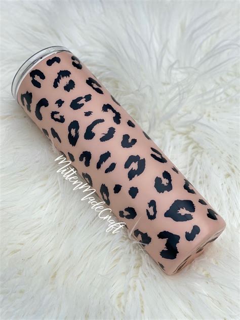 Matte Finish Tumbler Nude Tumbler Leopard Print Tumbler Etsy