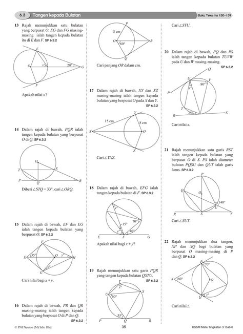 Tangen Dalam Bulatan Tingkatan 3 Sudut Dan Tangen Bagi Bulatan