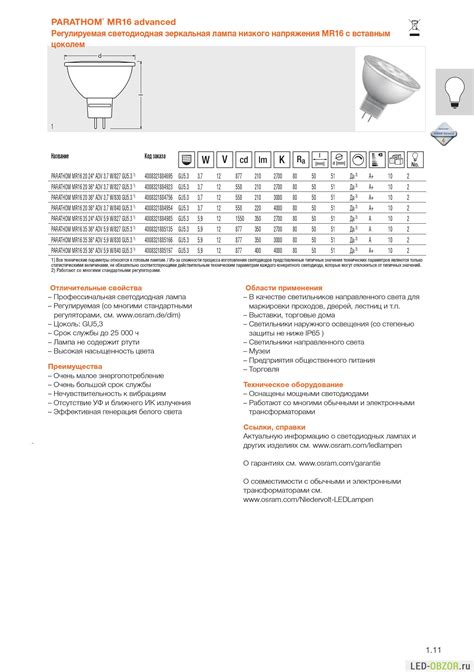Osram, каталог ламп Осрам