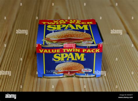 Luncheon meat Spam of the company Hormel, Fruehstuecksfleisch Spam der ...