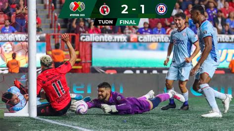 Cruz Azul Vs Xolos Tijuana Resumen Goles Resultado Del Partido