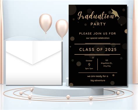 Graduation Party Invitation, Graduation & Birthday Invitation, Chalkboard Graduation Party ...