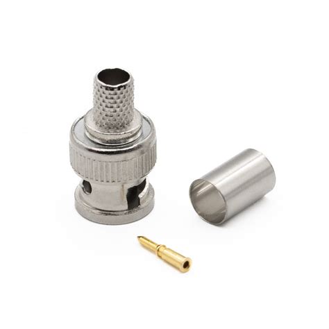 Разъем обжимной BNC Male (папа, вилка) на кабель RG-59 РК-75-3 SYV-50-4 ...