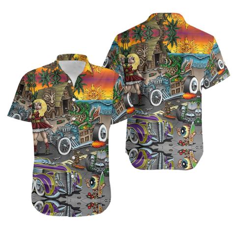 Rat Fink And The Hot Rod Hawaiian Shirt Sold By Chris Sharp Sku Printerval