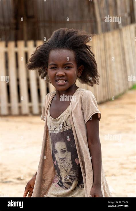 Bekopaka Antsalova Madagascar November 6 2022 Small Cute Malagasy Girl With Long Hair