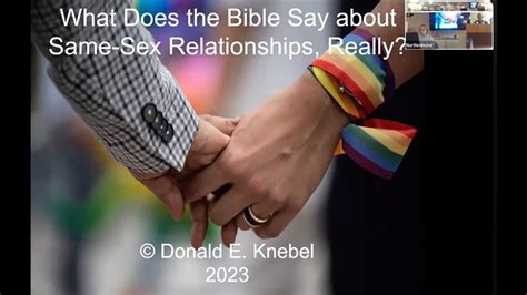 What Does The Bible Say About Same Sex Relationships Really Youtube