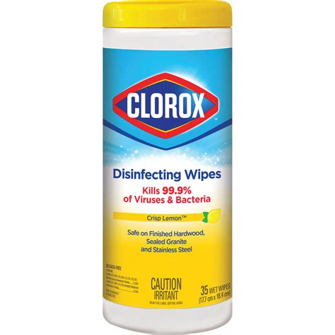Clorox Disinfecting Wipes Box Of 35 Crisp Lemon Quecan Distribution