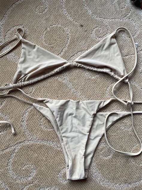 Nude String Bikini Women S Fashion Swimwear Bikinis Swimsuits On Carousell