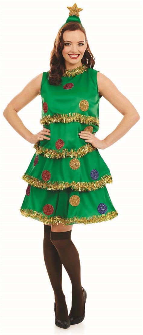 Christmas Tree Lady Xmas Ladies Festive Fancy Dress Costume