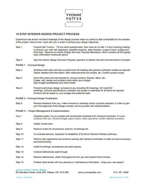 Sample Interior Design Proposal Template Classles Democracy