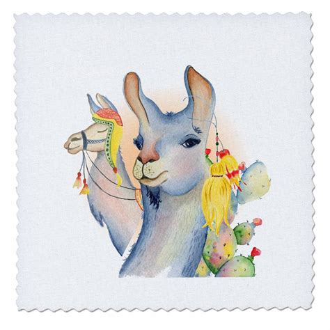 Two Cute Llamas 8x8 Inch Quilt Square Qs 280613 3