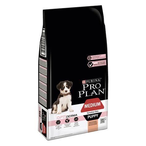 Purina Pro Plan Puppy Medium Sensitive Skin OptiDerma 20 кг - сухой ...