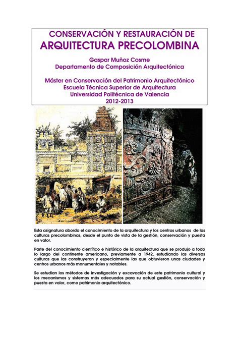 PDF CONSERVACIÓN Y RESTAURACIÓN DE ARQUITECTURA PDF