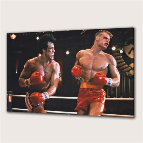 Rocky Balboa Ivan Drago Sylvester Stallone 1980s Movies Canvas Wall Art