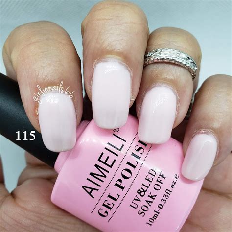 Best Bright Sheer Milky Pink Gel Polish For Nude Nail Design Art Aimeili Gel Polish