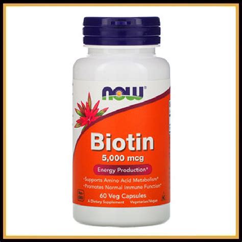 Биотин - Now Foods Biotin 5000 мкг 60 капсул: продажа, цена в Астане ...
