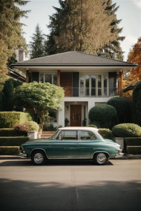 Premium AI Image | vintage car parked on street