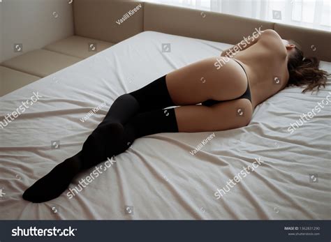 Sensual Nude Woman Lingerie On Bed Stock Photo 1362831290 Shutterstock