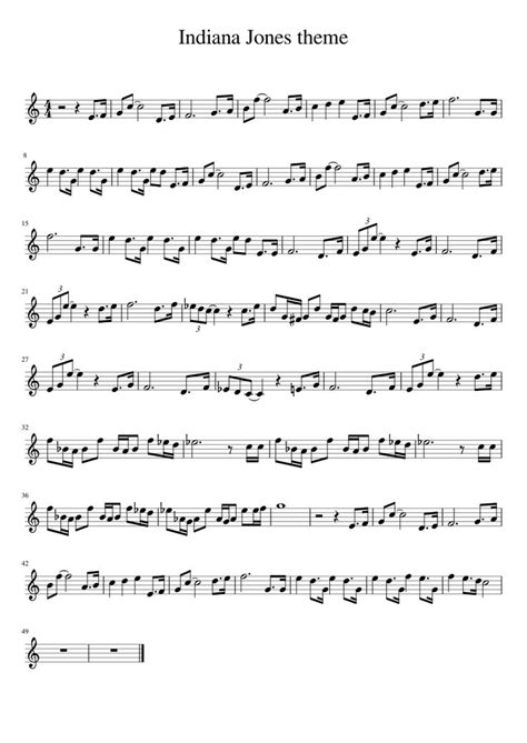 Indiana Jones Trumpet Sheet Music Jaws Theme From The Film By J
