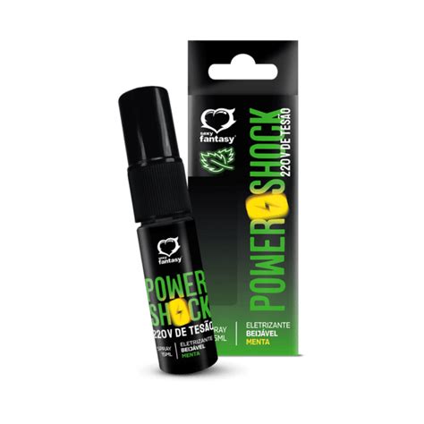 Power Shock 220v de Tesão Spray Beijável Eletrizante Menta 15ml Sexy Fantasy DSS Sex Shop