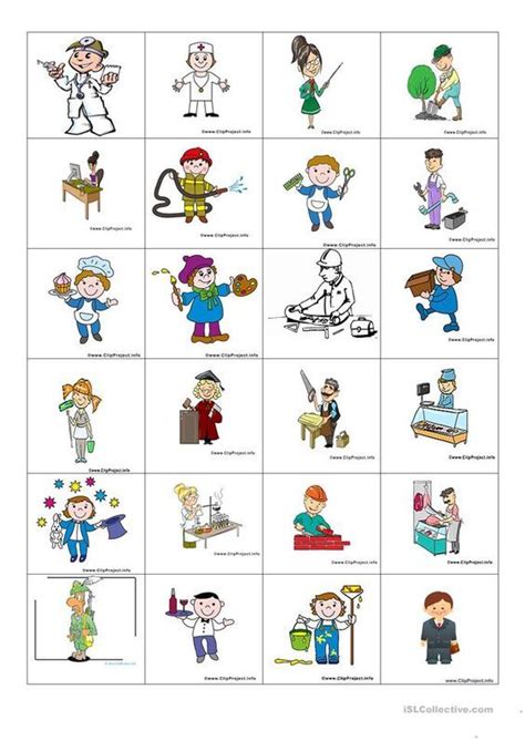 Berufe | Unterrichtsthemen, Karten kindergarten, Berufe