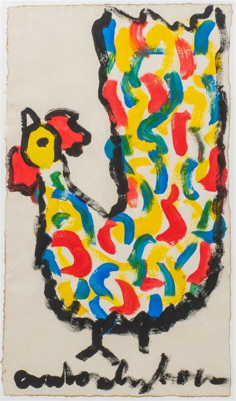 lot anton heijboer   oil  canvas  chicken signed