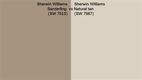 Sherwin Williams Sanderling Vs Natural Tan Side By Side Comparison