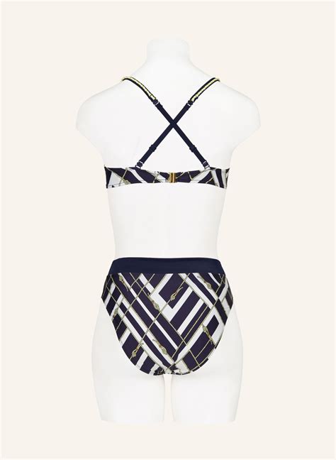 Marie Jo B Gel Bikini Top Saranji In Dunkelblau Weiss Gelb