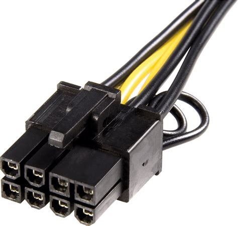 ST PCIEX68ADAP: 6 pin PCI-E to 8 pin PCI-E, 15 cm, black - yellow at ...