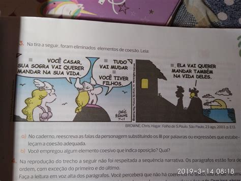 Exercícios De Coesão Textual Com Tirinhas Com Gabarito